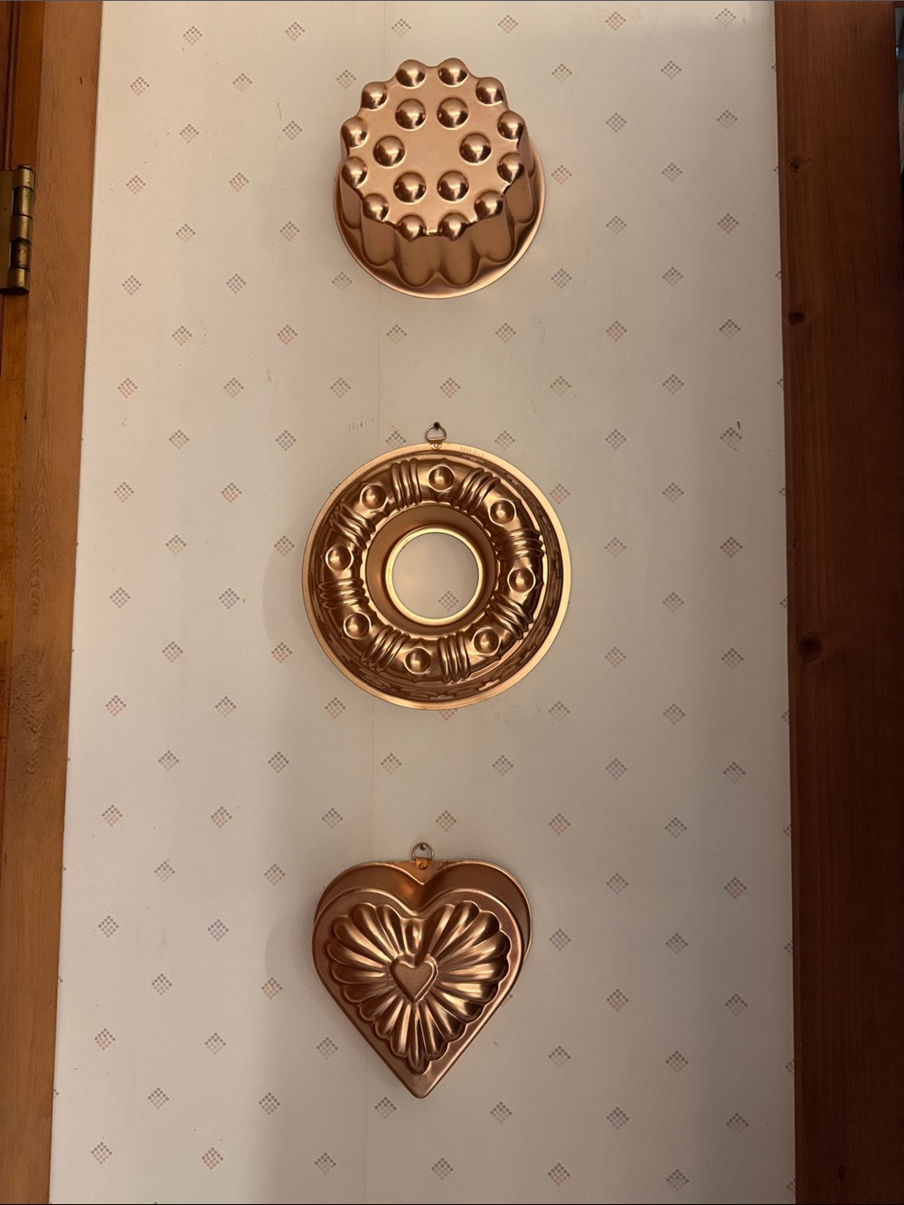 Copper Wall Decor Set - Shiny Copper Jello Molds